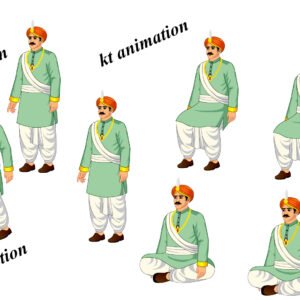 Raja Mantri Cartoon Character ( Adobe Animate Vector )