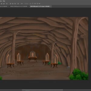Gufa Inside Cartoon Background ( PSD File )