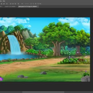 Jharna Cartoon Background ( PSD File )