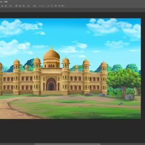 Jungle Mahal Cartoon Background ( PSD File )