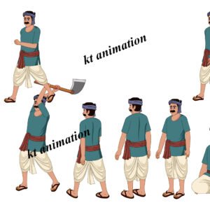 Village Kishan Cartoon Character ( Adobe Animate )